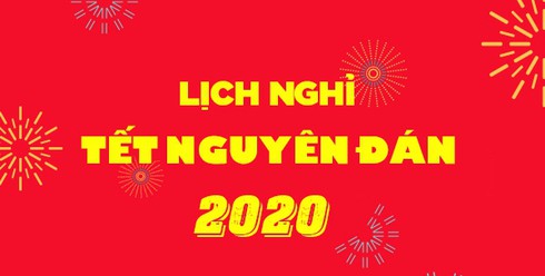 THÔNG BÁO VỀ VIỆC NGHỈ TẾT NGUYÊN ĐÁN NĂM 2020