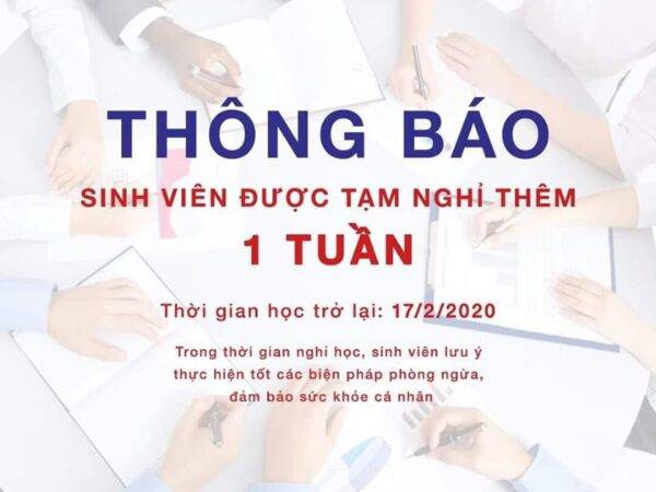 Thông báo điều chỉnh lịch nghỉ học cho học sinh – sinh viên để thực hiện công tác phòng chống dịch bệnh nCov
