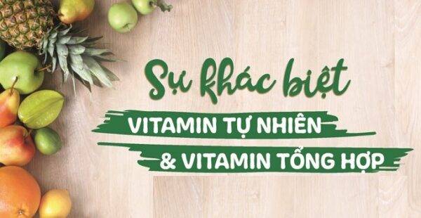 Sự khác biệt giữa Vitamin tự nhiên & Vitamin tổng hợp
