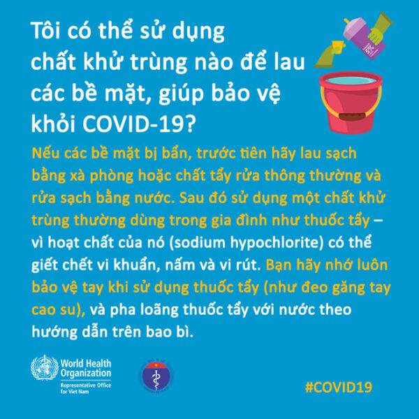 Phòng dịch COVID-19: Cách vệ sinh, khử khuẩn tại nhà như thế nào?