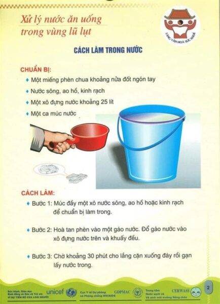 Các biện pháp xử lý nước sinh hoạt mùa mưa, bão